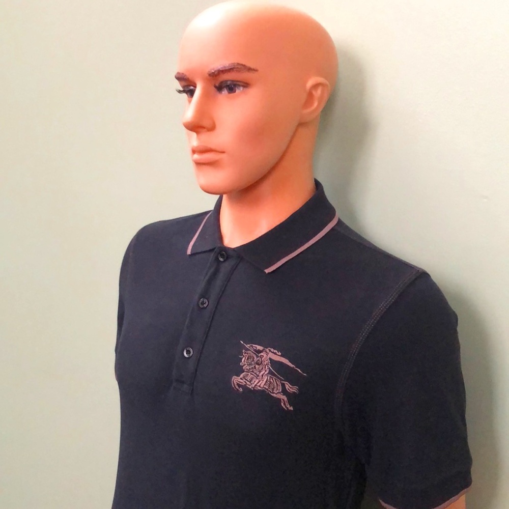 Burberry London Men's Navy Blue Polo Shirt, Size: Medium